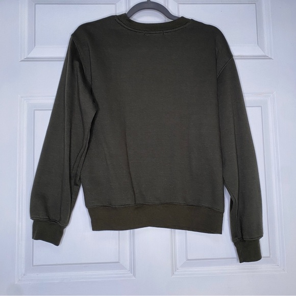 Forever 21 ALASKA The Last Frontier Olive Green Crewneck Sweatshirt - Picture 5 of 7